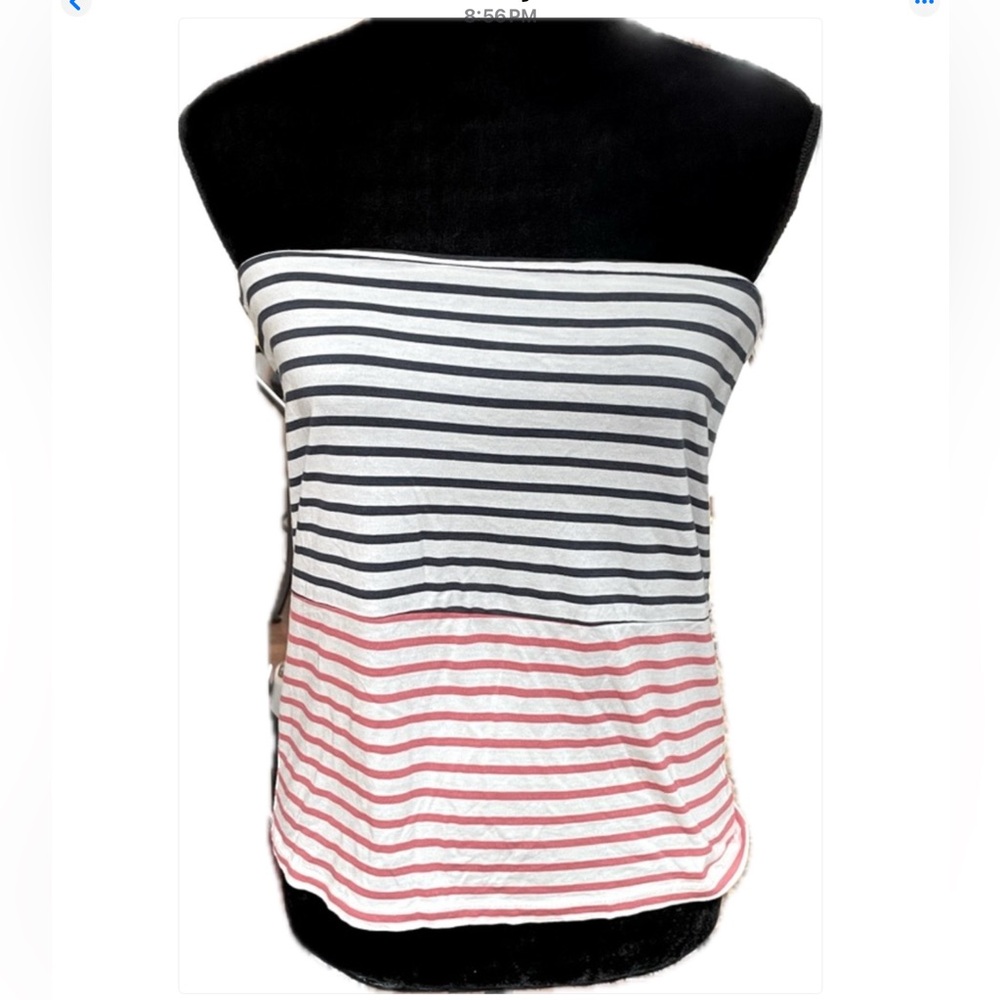 Isabel Lu striped sleeveless crop top. (JJ98)
